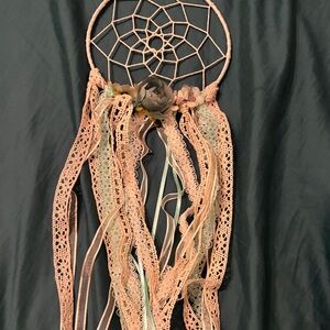 Bohemian Dreamcatcher with Lace and Flowers